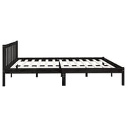 vidaXL Bed Frame Black Solid Pinewood 200x200 cm
