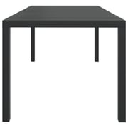 vidaXL Garden Table Black 185x90x74 cm Aluminium and WPC vidaXL Garden Table Black 185x90x74 cm Aluminium and WPC