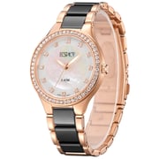 ECSTACY Women's Analog White MOP Dial Watch - E9511-KCBM