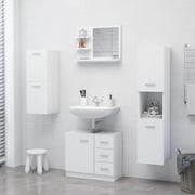 vidaXL Bathroom Mirror White 60x10.5x45 cm Engineered Wood