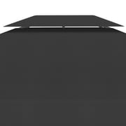Vidaxl 2-tier Gazebo Top Cover 310 G/m² 4x3 M Black Vidaxl 2-tier Gazebo Top Cover 310 G/m² 4x3 M Black