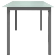 vidaXL Garden Table Light Grey 190x90x74 cm Aluminium and Glass vidaXL Garden Table Light Grey 190x90x74 cm Aluminium and Glass