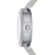 Michael Kors Parker Pave Silver Leather Analog Women Watch MK6807 Michael Kors Parker Pave Silver Leather Analog Women Watch MK6807