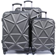 Para John 3pcs Matrix Trolley Luggage Set Grey