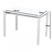 Karnak Warm Solid Wood Dining Table, 4 Seater - White Karnak Warm Solid Wood Dining Table, 4 Seater - White