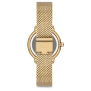 Omax Dome Series Gold Mesh Analog Watch For Women DCD004G21I