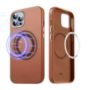 Esr Metro Leather Serie Genuine Leather With Soft Fabric Inner Shock And Scratch Protection Case With Halolock Magnetic Core Brown Colour for iphone 13 Pro Esr Metro Leather Serie Genuine Leather With Soft Fabric Inner Shock And Scratch Protection Case With Halolock Magnetic Core Brown Colour for iphone 13 Pro