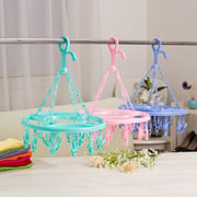 Lavish Foldable Round Shape Clip And Drip Clothesline Laundry Drying Rack Hanger With 24 Strong Pegs