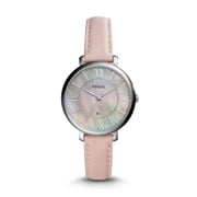 Fossil ES4151 Jacqueline Three-Hand Date Blush Leather Watch