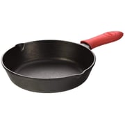 Lodge Cast Iron Skillet With Red Mini Silicone Hot Handle Holder 8 Inch Lodge Cast Iron Skillet With Red Mini Silicone Hot Handle Holder 8 Inch