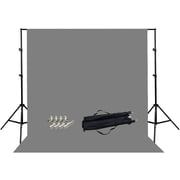 Coopic S02 Photography Kit 2m*2m / 200cm*210cm Backdrop Stand Background Support System With 4pcs Steel Clamp And 1 Carrying Bag (plus Grey Backdrop) Coopic S02 Photography Kit 2m*2m / 200cm*210cm Backdrop Stand Background Support System With 4pcs Steel Clamp And 1 Carrying Bag (plus Grey Backdrop)