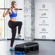 ULTIMAX Professional Aerobic Stepper Height Adjustable Aerobic Stepper with 3-steps fitness stepper for home fitness studio and office-110 cm Black ULTIMAX Professional Aerobic Stepper Height Adjustable Aerobic Stepper with 3-steps fitness stepper for home fitness studio and office-110 cm Black