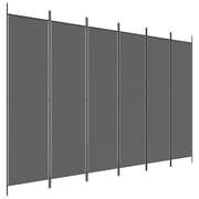 vidaXL 6-Panel Room Divider Anthracite 300x200 cm Fabric vidaXL 6-Panel Room Divider Anthracite 300x200 cm Fabric