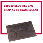 Deli Deco File Bag Snap A4 5c Translucent