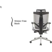 Navodesk Aero Chair Ergonomic Design Premium Office & Computer Chair With Multi-adjustable Features By Navodesk Light Gray