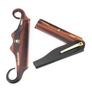 G.B.S GBS Handmade Cellulose Acetate Grooming Men's Combs 2 Pack Handle Bar Comb for Mustache & All Purpose Folding Hair Comb Smooth Edge Teeth Shape Style Beard & Hair G.B.S GBS Handmade Cellulose Acetate Grooming Men's Combs 2 Pack Handle Bar Comb for Mustache & All Purpose Folding Hair Comb Smooth Edge Teeth Shape Style Beard & Hair