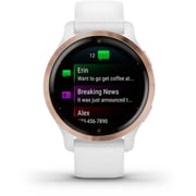 Garmin Venu 2S Rose Gold Stainless Steel Bezel with White Case and Silicone Band 40mm Smartwatch Garmin Venu 2S Rose Gold Stainless Steel Bezel with White Case and Silicone Band 40mm Smartwatch