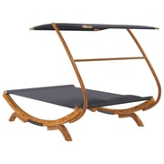 vidaXL Outdoor Lounge Bed with Canopy 165x203x138 cm Solid Bent Wood Anthracite vidaXL Outdoor Lounge Bed with Canopy 165x203x138 cm Solid Bent Wood Anthracite
