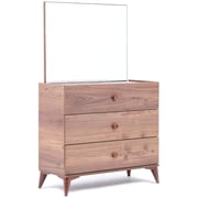 Ruby Beige and Brown Dressing Table with Mirror