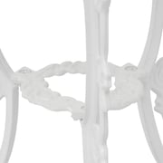 Vidaxl 3 Piece Bistro Set Cast Aluminium White Vidaxl 3 Piece Bistro Set Cast Aluminium White