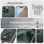 Spigen Thin Fit designed for iPhone 14 Pro Max case cover - Abyss Green