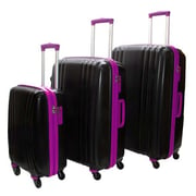 Highflyer THKELVIN3PC Kelvin Trolley Luggage Bag Black/Purple 3pc Set