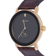 Citizen Dress Brown Leather Analog Watch For Men BE9182-06E Citizen Dress Brown Leather Analog Watch For Men BE9182-06E
