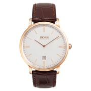 Hugo Boss Tradition Watch For Men with Brown Leather Strap