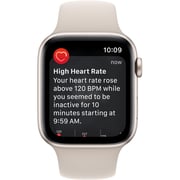 Apple Watch SE GPS + Cellular 44mm Starlight Aluminum Case with Starlight Sport Band - Regular Apple Watch SE GPS + Cellular 44mm Starlight Aluminum Case with Starlight Sport Band - Regular
