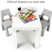 Home Canvas Multi Functional Early Learning Study Table & Chair Set, Table and Chair for Kids of 3 Years and Above White and Grey Home Canvas Multi Functional Early Learning Study Table & Chair Set, Table and Chair for Kids of 3 Years and Above White and Grey