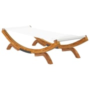 vidaXL Outdoor Lounge Bed 100x188.5x44 cm Solid Bent Wood Cream vidaXL Outdoor Lounge Bed 100x188.5x44 cm Solid Bent Wood Cream