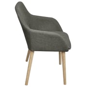 vidaXL Oak Indoor Fabric Dining Chair Set 2 pcs with Armrest Dark Grey vidaXL Oak Indoor Fabric Dining Chair Set 2 pcs with Armrest Dark Grey