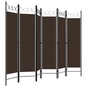 Vidaxl 6-panel Room Divider Brown 240x180 Cm Vidaxl 6-panel Room Divider Brown 240x180 Cm