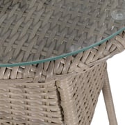 Vidaxl 3 Piece Bistro Set With Cushions And Pillows Poly Rattan Brown Vidaxl 3 Piece Bistro Set With Cushions And Pillows Poly Rattan Brown