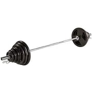 ULTIMAX Olympic Barbell and Weights Set for Body Pump 42 Kg Olympic Bar with Weight Plates and Spring Collars for Home Gym, Weightlifting, and Strength Training-4 ft