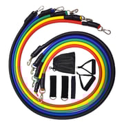 Bjm 11pcsset Resistance Bands Set Pull Rope Yoga Exercise Fitness Rubber With Handles Legs Ankle Strap Door Anchor Waterproof Carry Bag For Home Workouts Gym Training