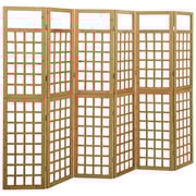 Vidaxl 6-panel Room Divider/trellis Solid Fir Wood 242.5x180 Cm Vidaxl 6-panel Room Divider/trellis Solid Fir Wood 242.5x180 Cm