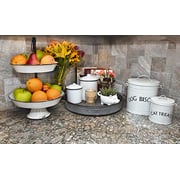 Creative Co-Op Set Of Two Canisters, Set Of 2, White Creative Co-Op Set Of Two Canisters, Set Of 2, White