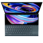 Asus ZenBook Duo Laptop - 11th Gen – Core i7 2.8GHz 16GB 1TB 2GB Win10Home 14inch FHD Celestial Blue English/Arabic Keyboard UX482EG KA087T (2021) Middle East Version