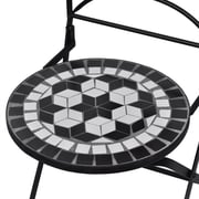 vidaXL Folding Bistro Chairs 2 pcs Ceramic Black and White vidaXL Folding Bistro Chairs 2 pcs Ceramic Black and White