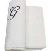Personalized For You Cotton White G Embroidery Bath Towel 70*140 cm