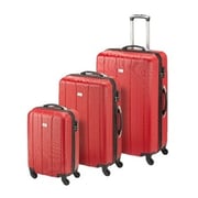 Princess Travellers CUBA Luggage Trolley Bag Bright Red Set Of 3 Princess Travellers CUBA Luggage Trolley Bag Bright Red Set Of 3