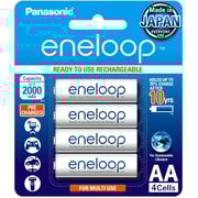 Panasonic Eneloop Aa X 4 (2000 Ni-mh) Rechargeable ,4-batteries Pre Charged