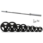 Miracle Fitness 175 Kg Body Pump Set - 72 Inches Olympic Bar With Collars & Weight Plates