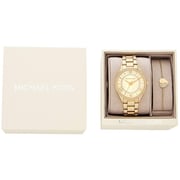 Michael Kors Lauryn Gold Stainless Steel Analog Women Watch Set MK4490 Michael Kors Lauryn Gold Stainless Steel Analog Women Watch Set MK4490