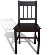 vidaXL Dining Chairs 4 pcs Dark Brown Pinewood vidaXL Dining Chairs 4 pcs Dark Brown Pinewood