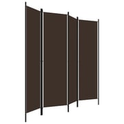 Vidaxl 4-panel Room Divider Brown 200x180 Cm Vidaxl 4-panel Room Divider Brown 200x180 Cm