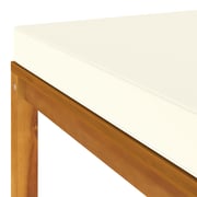 Vidaxl Footrest With Cream White Cushion Solid Acacia Wood Vidaxl Footrest With Cream White Cushion Solid Acacia Wood