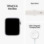 Apple Watch SE GPS 40mm Silver Aluminum Case with White Sport Band - Regular Apple Watch SE GPS 40mm Silver Aluminum Case with White Sport Band - Regular