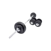 H Pro Dumbbells Set| Adjustable Dumbbells Weights Set Of Two Dumbbells For Weight Lifting| Home Gym Equipment Workouts Chrome| 50kg - Black